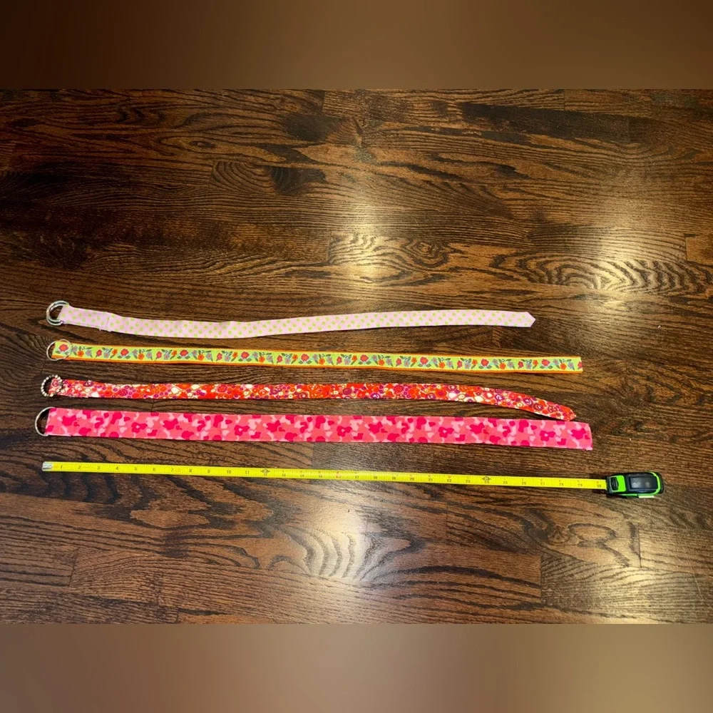 Set of 4 girls belts size small/medium